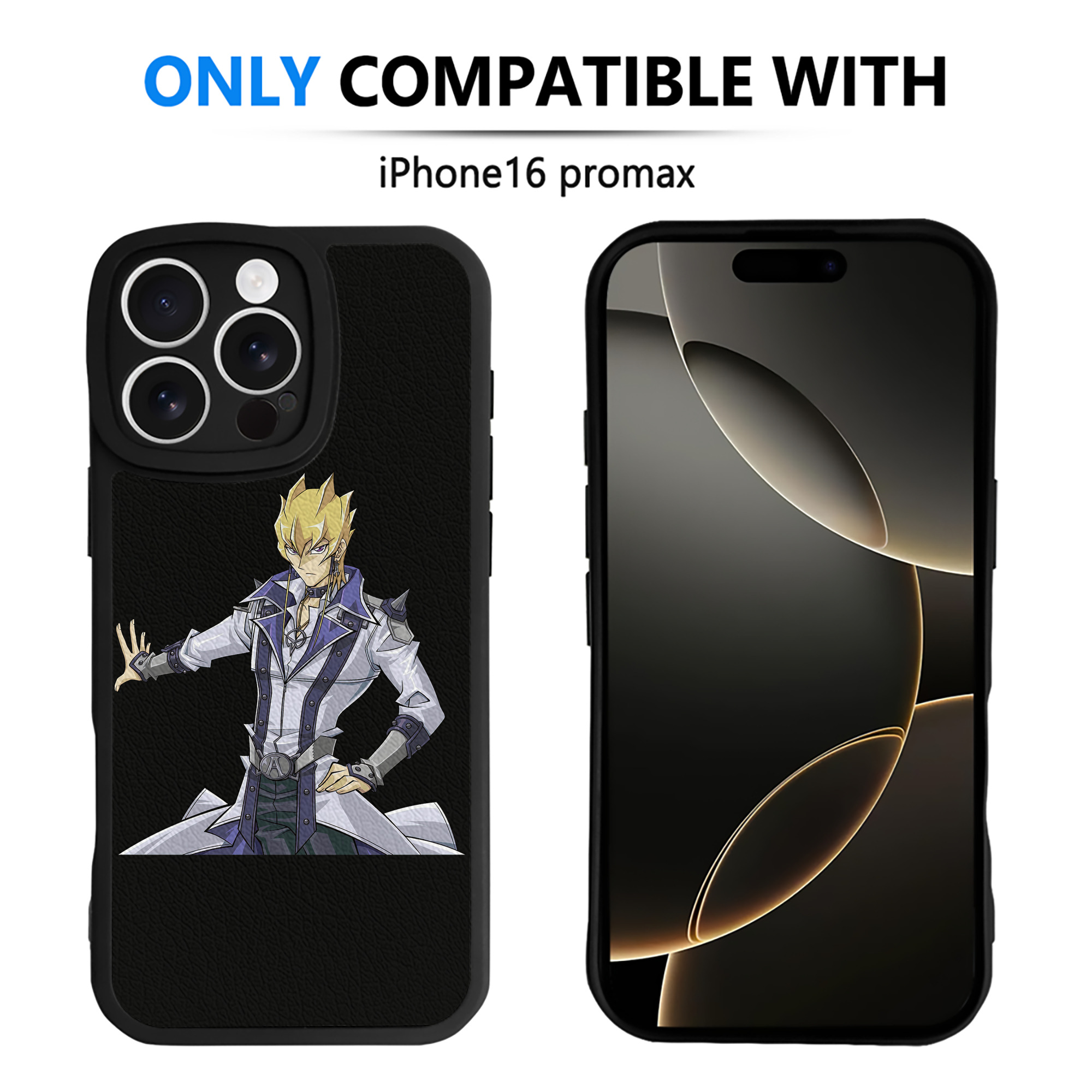 （画像用） 遊☆戯☆王 Yu-Gi-Oh! 【iPhone 16シリーズ対応】シリコンスマホケース（レザー調） 材質：シリコン